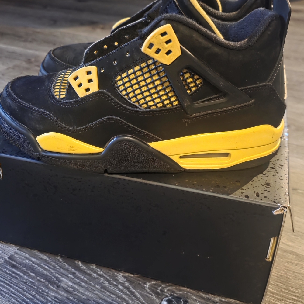 Jordan Black and Yellow Sneakers